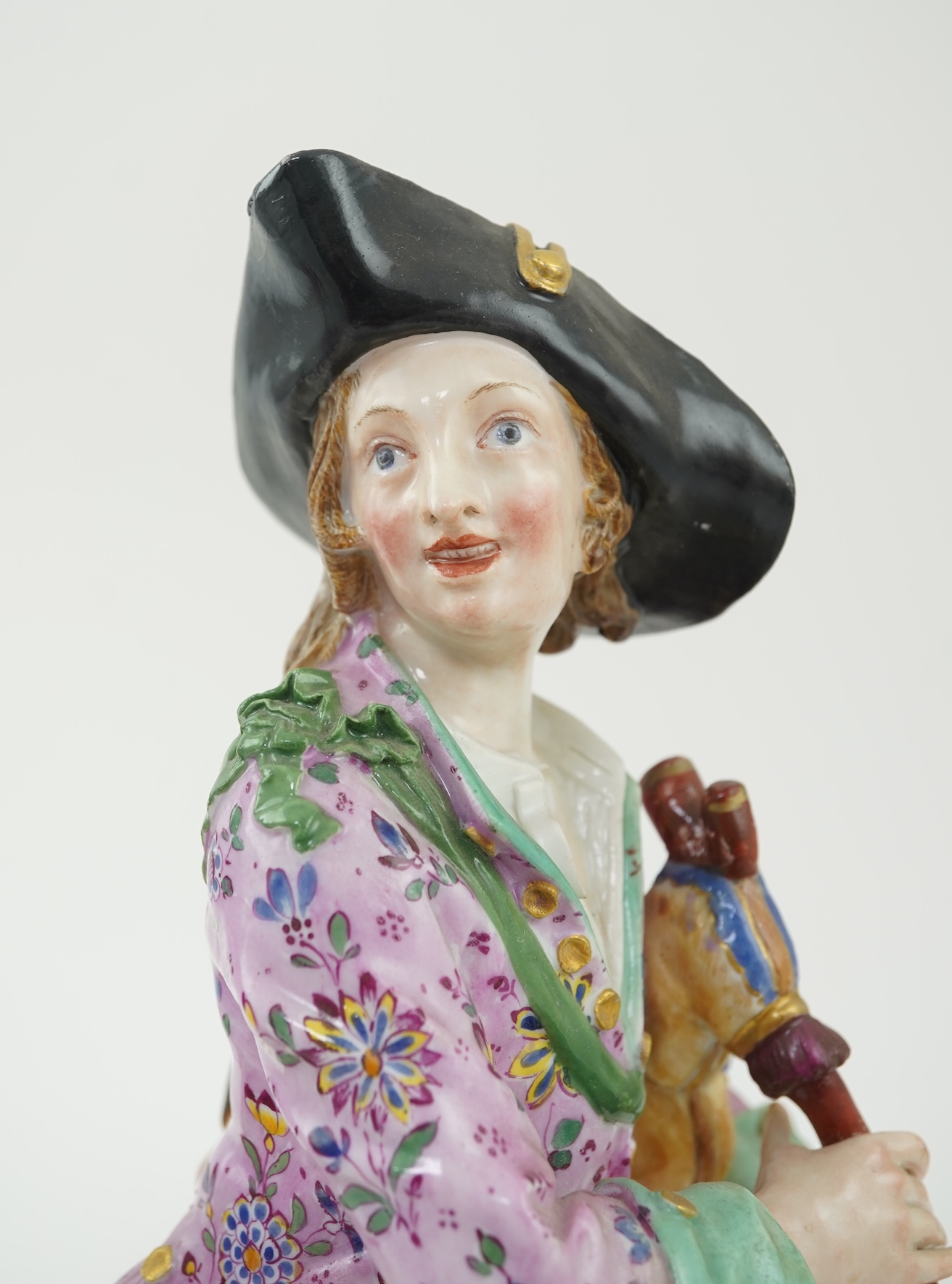 A pair of large Meissen figures of musicians, 19th century